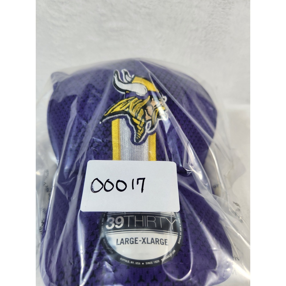 New Era Minnesota Vikings 39THIRTY Flex Fit Hat Large XL Purple NFL - Picture 8 of 8